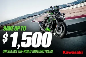 Read more about the article SAVE UP TO $1,500 ON SELECT ON-ROAD MOTORCYCLES – Dirt Bikes